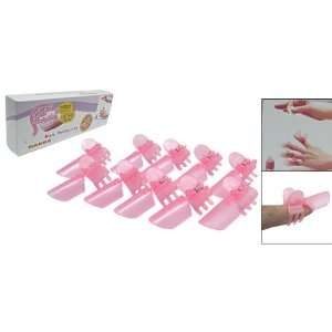  Rosallini 10 Pieces Cute Pink Nail Protector Plastic 