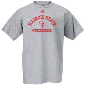  Adidas Illinois State Redbirds Ash Practice T shirt 