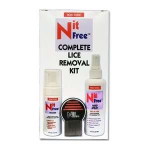 Nit 3 step removal kit with Mint repellant, Terminator Lice comb, Nit 
