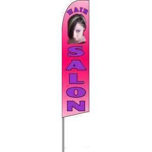 Hair Salon Pink Extra Wide Swooper Feather Flag