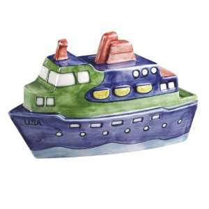  Andrea by Sadek Coin Money Piggy Bank Blue Boat Ship 