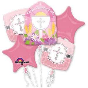   Blessings Cross Pink Foil Balloon Bouquet Celebration Toys & Games