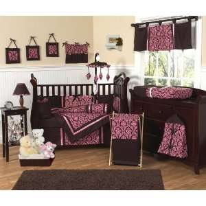  Jo Jo Designs 9pc Crib Set Bella Pink/Brown Baby