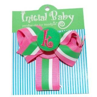 Mud Pie Initial Baby Initial Baby Personalized Pacifier Clip, Letter K