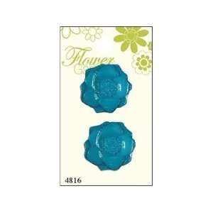   Button Flower Garden Anemone Turquoise 2pc (3 Pack)