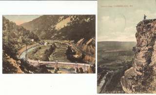 LOVERS LEAP & NARROWS, CUMBERLAND, MD OLD POSTCARDS  