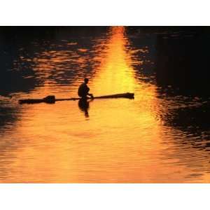  Fisherman on Raft at Sunset on the Li River, Yangshuo 