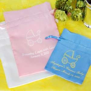   Personalized Color Satin Baby Shower Favor Bag