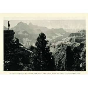  1922 Print Grand Canyon National Park Bright Angel Point 