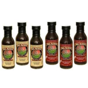 Big Acres Sauces Rich & Mild and Hot & Spicy, Case Pack (6 bottles 