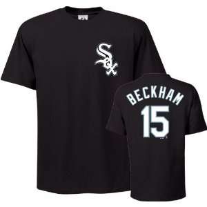 Gordon Beckham Majestic Black Name and Number Chicago White Sox T 