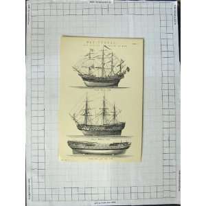  English War Ships Great Harry 1514 Royal William 1670 
