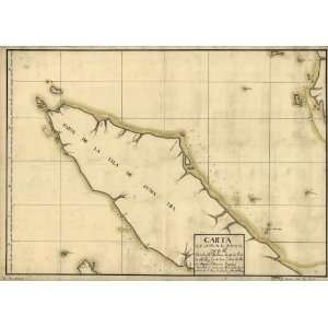  1798 map Coast of Indonesia, Sumatra