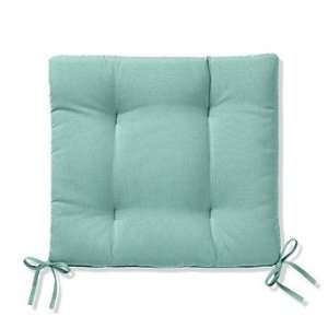 Tufted Chair Cushion in Sunbrella Gray   19W x 18D   Frontgate 