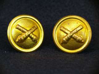 1880 US Helmet Side Buttons   Pair   Artillery  