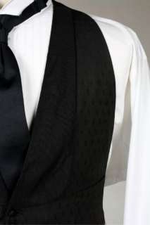   Black 2 Piece Tuxedo Tux 38 R Bespoke Suit Peak Lapel Jacket  