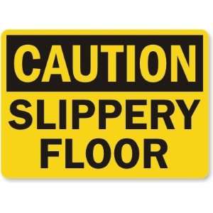    Slippery Floor Laminated Vinyl Sign, 14 x 10