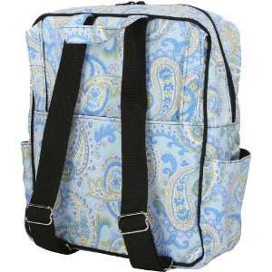  Bumble Bags Madeline Messenger Backpack Blue Paisley Baby