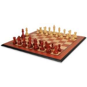   Staunton Chess Set Package in African Padauk & Boxwood   3.25 King