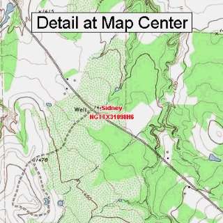  USGS Topographic Quadrangle Map   Sidney, Texas (Folded 