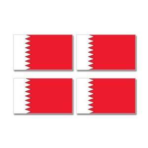  Bahrain Country Flag   Sheet of 4   Window Bumper Stickers 