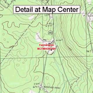 USGS Topographic Quadrangle Map   Farmington, New Hampshire (Folded 