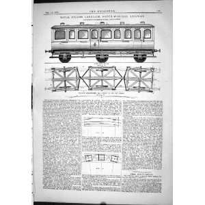  1878 ROYAL SALOON CARRIAGE ENGINEERING CLEMINSON FLEXIBLE 