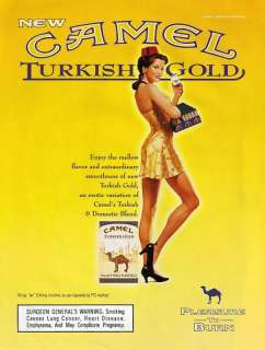 2000~CAMEL TURKISH GOLD~1940s Cigarette Girl~Ad Print  