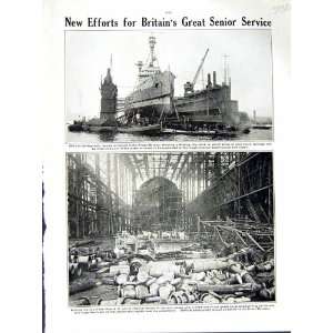  1916 WORLD WAR DRY DOCK SHIP BUILDING YARD PRESS BUREAU 