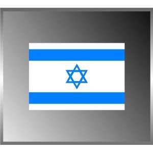 Israel Flag Star of David Vinyl Euro Decal Bumper Sticker 3 X 5