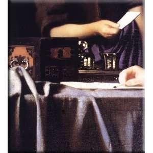   Letter [detail 3] 14x16 Streched Canvas Art by Vermeer, Johannes