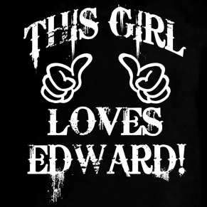 New This Girl Loves Edward Moon Cullen Twilight T Shirt  