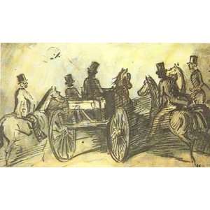  Carriages And Horsemen Poster Print