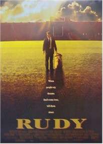 RUDY (Sean Astin) NOTRE DAME FOOTBALL MOVIE POSTER  