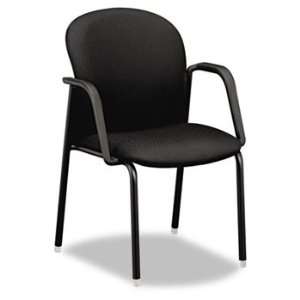  Mirus Series Guest Chair with Arms, Black Fabric 
