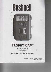Bushnell Trophy Cam Trophy XLT Instruction Manual Models 119436 119446 