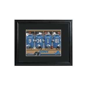   Personalized NFL Locker Room Print with Matted Frame 