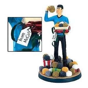  Star Trek Spock & Tribbles Christmas Fabric Mache Statue 