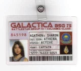 Battlestar Galactica ID Badge Sharon Agathon Athena  