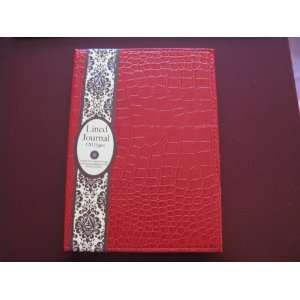  Red Leather Lined Journal 
