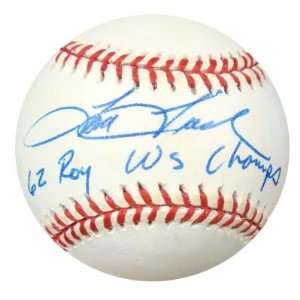  Tom Tresh Signed Baseball   AL 62 ROY WS Champs PSA DNA 