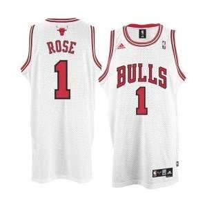  adidas Chicago Bulls #1 Derrick Rose White Swingman 