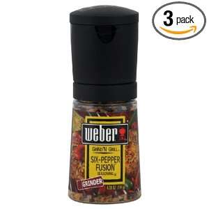 Weber Grill Grinder, 6 Pepper, 4 Ounce (Pack of 3)  