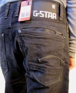 Star Jeans Attacc Straight Vintage Worn In Black Men New All Sizes 