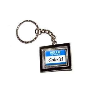  Hello My Name Is Gabriel   New Keychain Ring Automotive