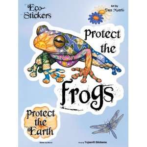 Dan Morris   Protect The Frogs and Save The Planet   Set of 2 Stickers 