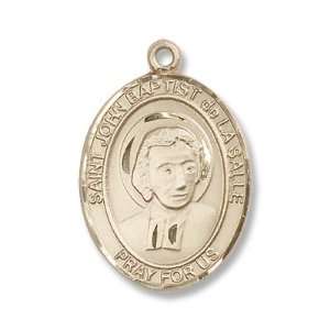  14K Gold St. John Baptist de La Salle Medal Jewelry