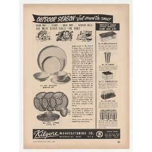  1950 Kilgore Shel glo Dinner Buffet Set Trade Print Ad 