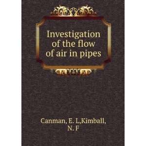   of the flow of air in pipes E. L,Kimball, N. F Canman Books