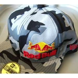  Red Bull Side Camo New Era 59Fifty Fitted Hat Mens Cap 
